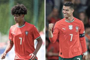 父子同台不远了？15岁迷你罗替补登场，上演U16葡萄牙国家队首秀