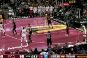 杀死比赛！巴特尔连中两记三分球&个人本场三分球6中6