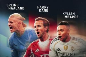 胜负难分！哈兰德17场27球，凯恩19场25球，姆巴佩18场21球