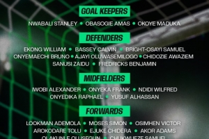 尼日利亚新一期名单：奥斯梅恩、卢克曼、伊沃比、丘库埃泽在列